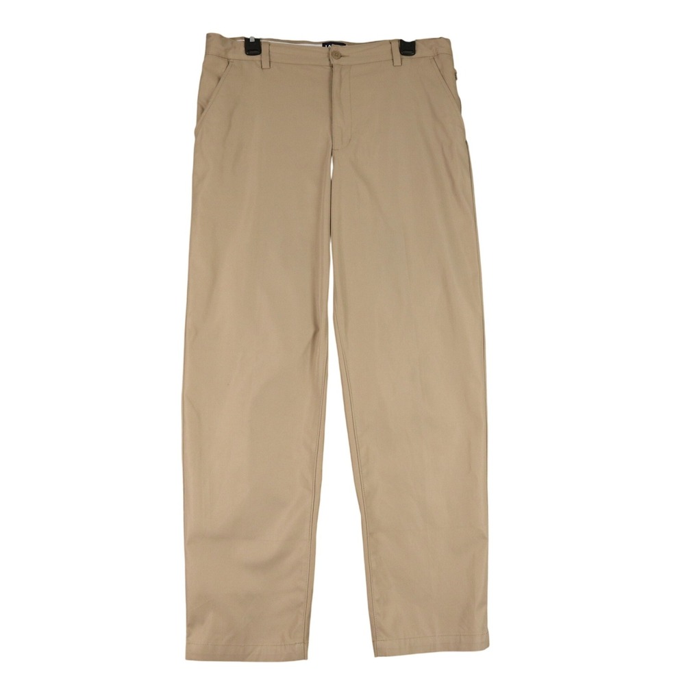 Lands End Chino Pants Boys 20H Khaki Stretch Adjustable Waist School Uniform